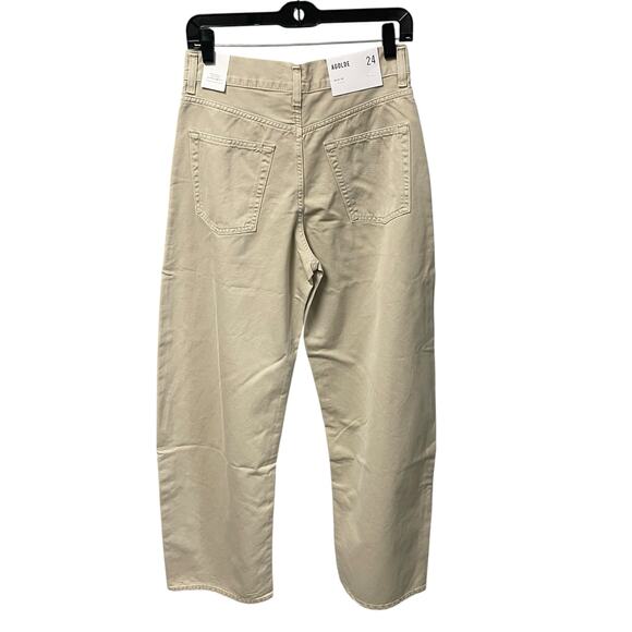 NWT AGOLDE Sefton Pant in Comb Cream Pure Cotton Womens Size 24 - Picture 5 of 10